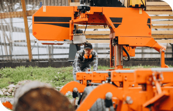 working trenching machine