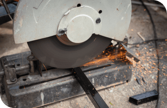 workers cut blades